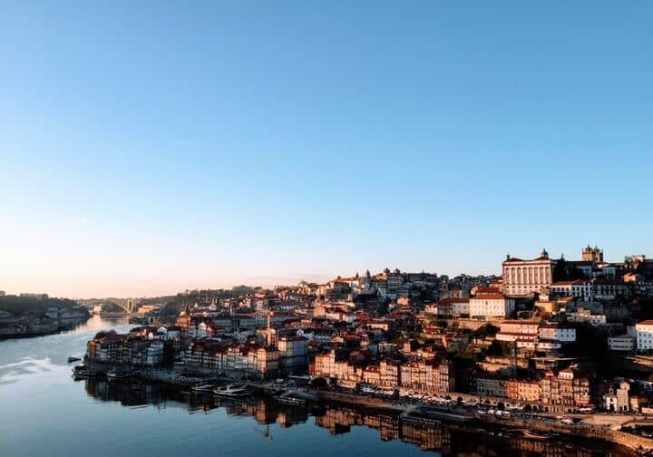 A riverside view of Porto