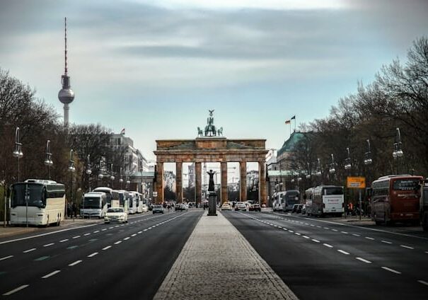 Brandenburg gate on a cloudy day in Germany - crypto-friendly European country