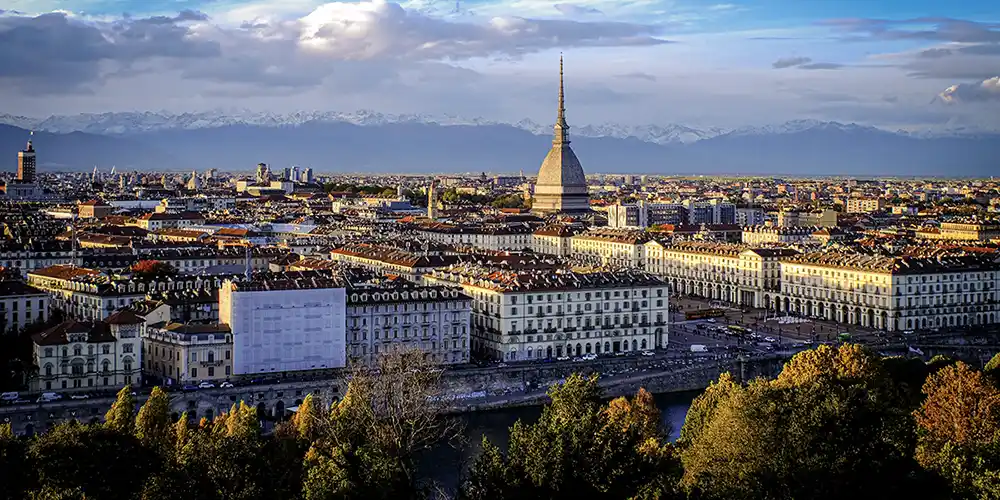 View of Turin in Italy