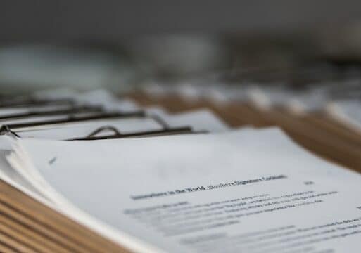 Files of documents lines up