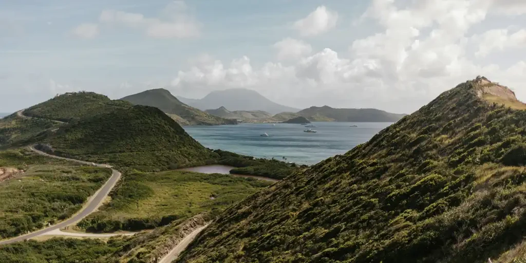 View of St Kitts and Nevis Island