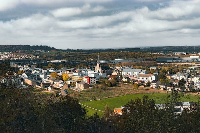 View of quaint town from a hilltop - How to Get a Golden Visa Bank Account for Bank Deposits