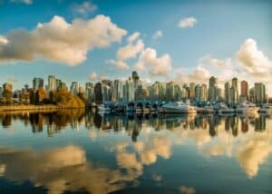 vancouver in canada with buildings near waterfront
