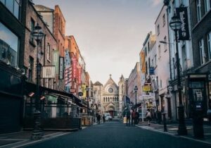Vertical street view of cathedral in Ireland - best countries in Europe to immigrate to from India
