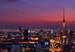 City skyline in Kuwait - zero income tax countries in the Middle East