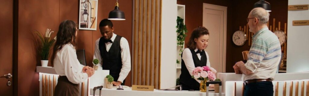 hotel employees in grenada attending guests