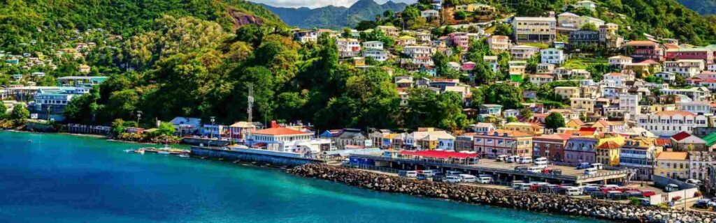 aerial view of Carenage in grenada