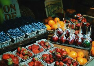 fruit and veg stall at dominica's old roseau market