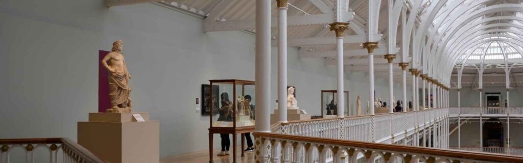 view inside a museum