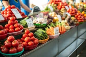 A vegetable market 