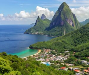 st lucia aereal tram view