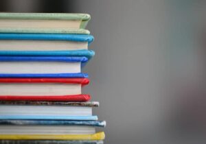 stacked colorful books on living in Turkey 
