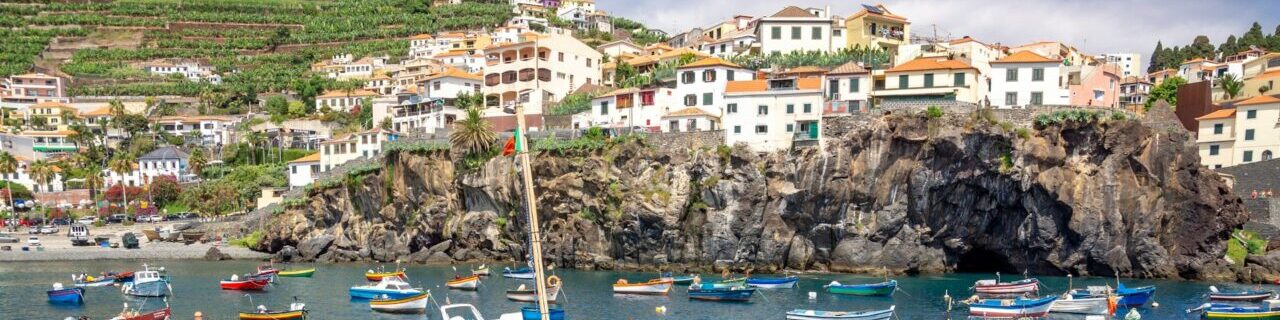 The beautiful marina of the island of Madeira, in Portugal