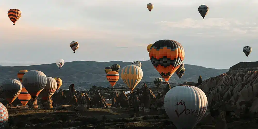 Hot air balloons in Cappadocia Turkey