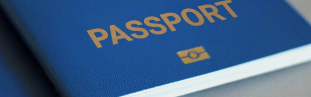 close-up of an e-passport symbol on a nauru passport