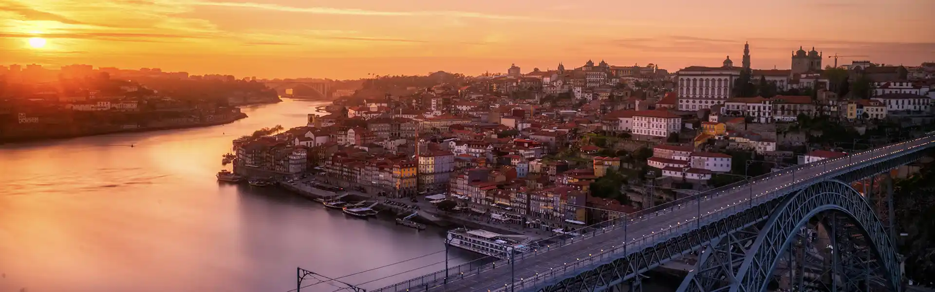 View of Porto and D. Lu&iacute;s bridge