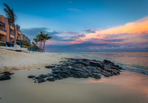 Beach at sunset in Mauritius - best countries to retire in for Americans