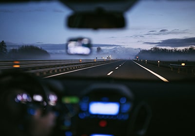 person driving a car 