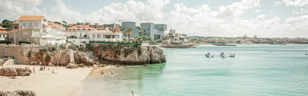 View of Cascais shore, in Lisbon, Portugal