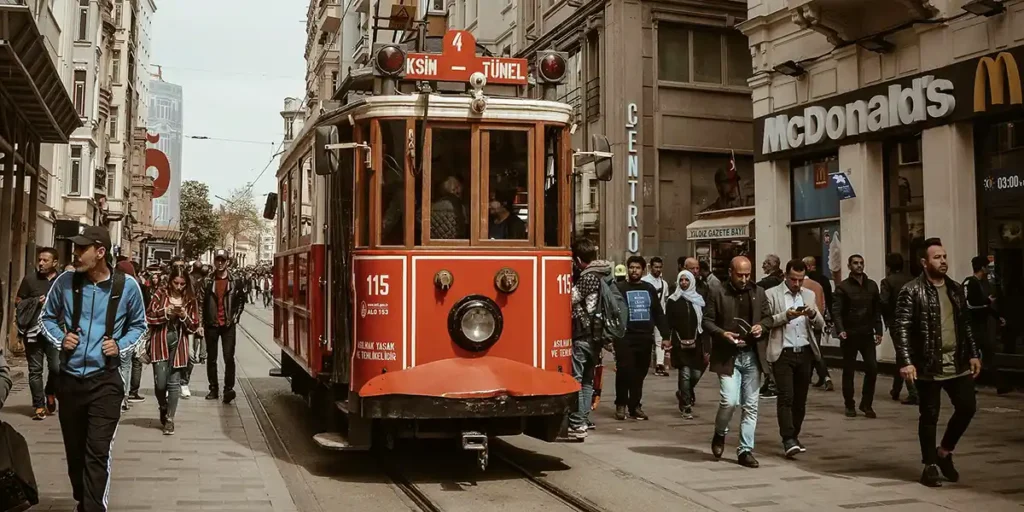 Tram for Turkey transportation