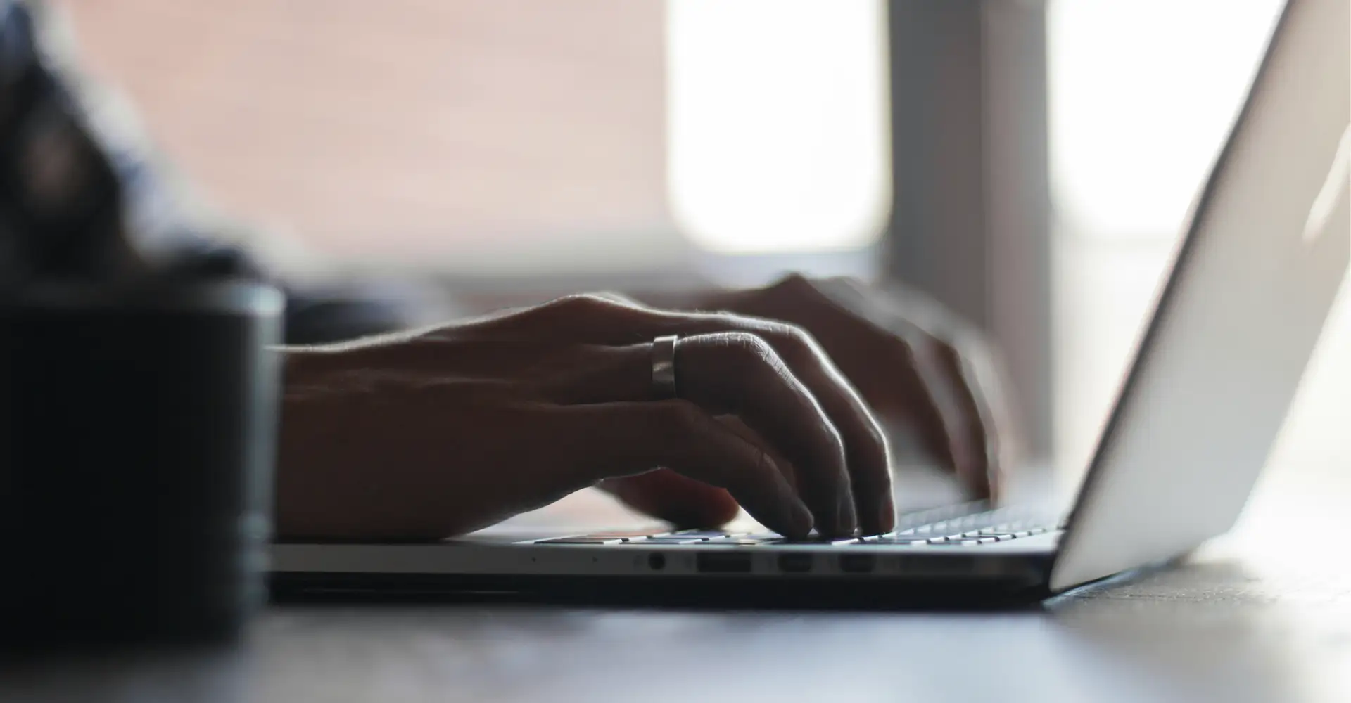 person using the computer to contact GCS
