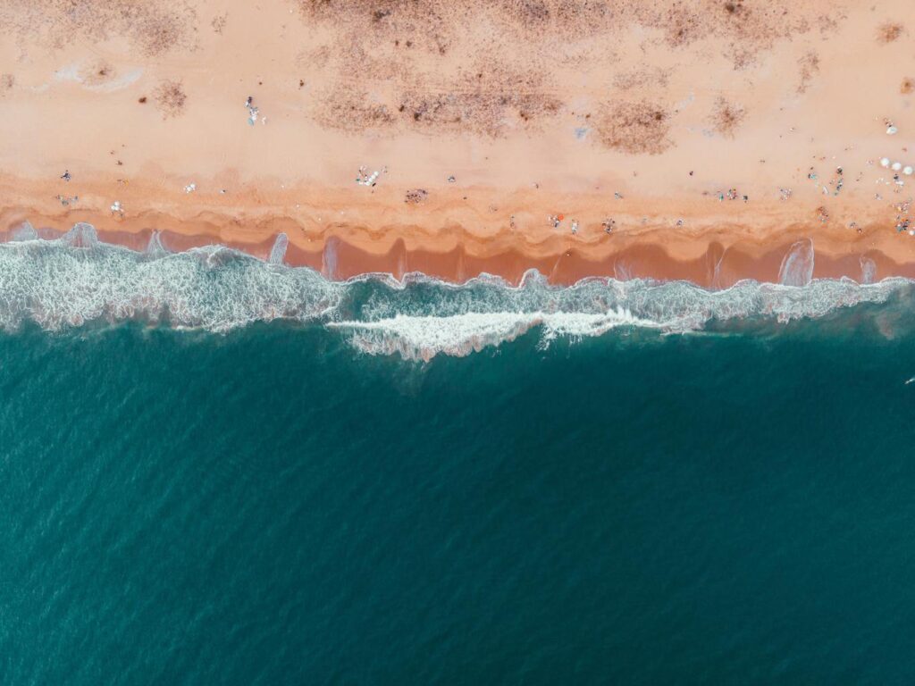 Aerial view of a beach in Uruguay - best countries for digital nomads