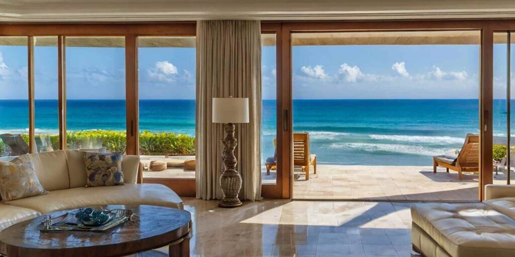 luxury villa in the caribbean with a view of the ocean