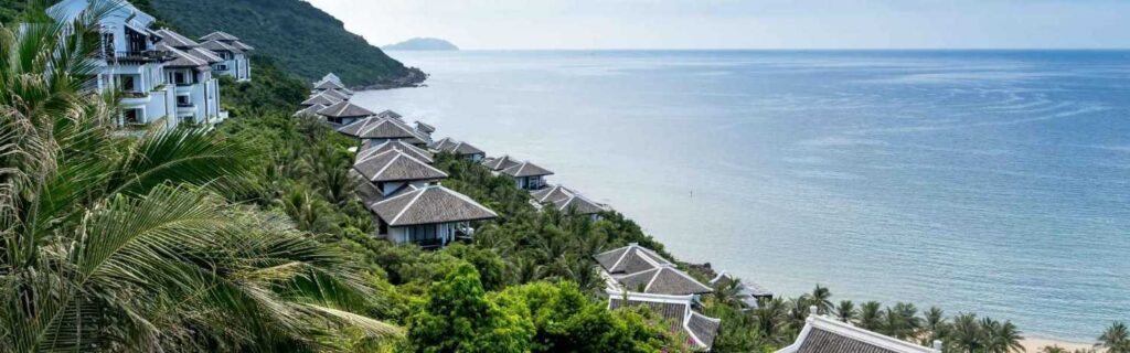 high-end cliff-side villas at a resort in grenada
