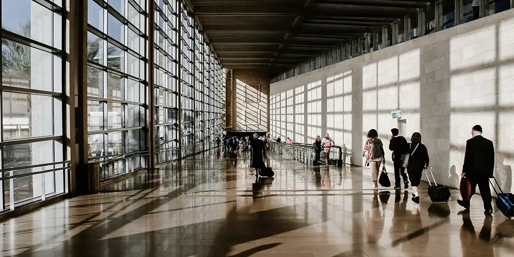 people walking on an airport