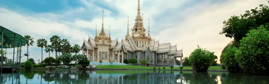 Template in Thailand surrounded by water and greenery - medical tourism destinations
