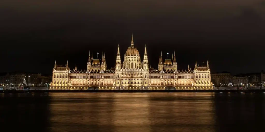 Hungarian Parliament building in Budapest, Hungary