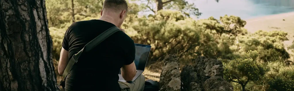 digital nomad in nature