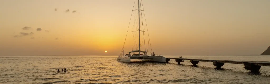 sunset in dominica