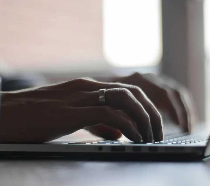 person using the computer to contact GCS